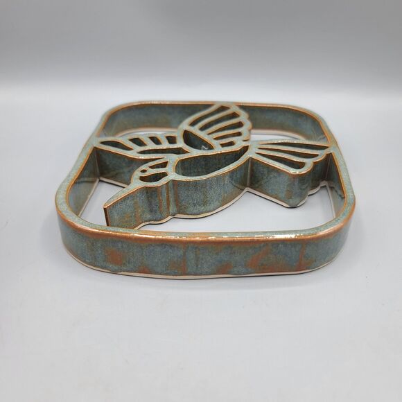 Bay Pottery Hummingbird Trivet Wall Hanging Table Decor Stoneware Pottery - Picture 5 of 11